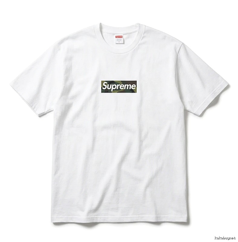 Supreme camouflage style white T-shirt