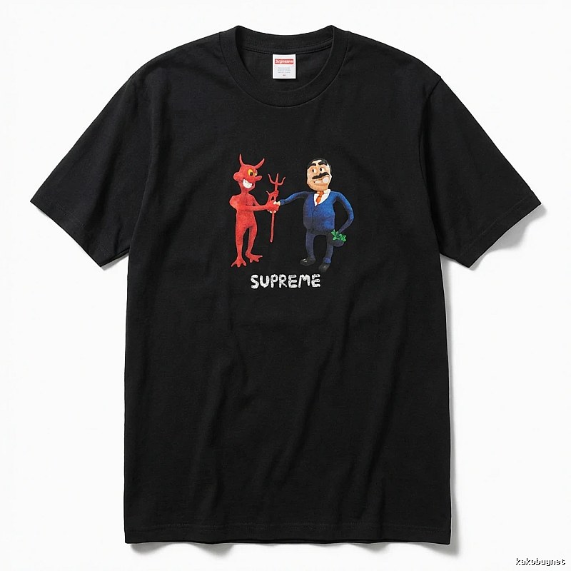 Supreme Cartoon Style Black T-shirt