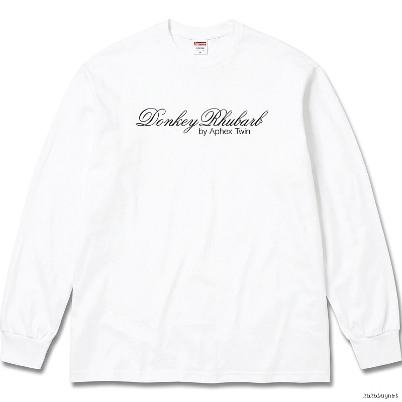 Supreme letter style white long-sleeve