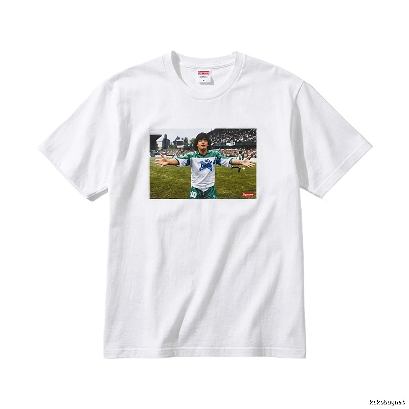 Supreme Maradona-style white T-shirt