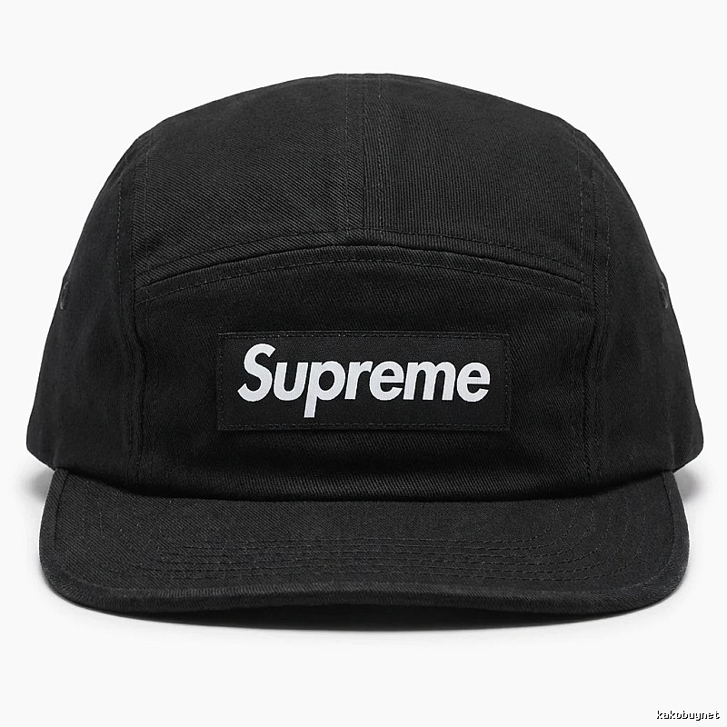 Supreme minimalist style black hat