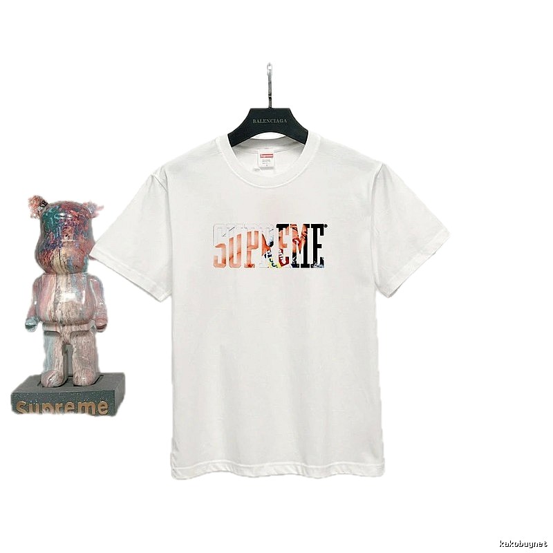 Supreme Printed Street Style White Short-sleeve T-shirt