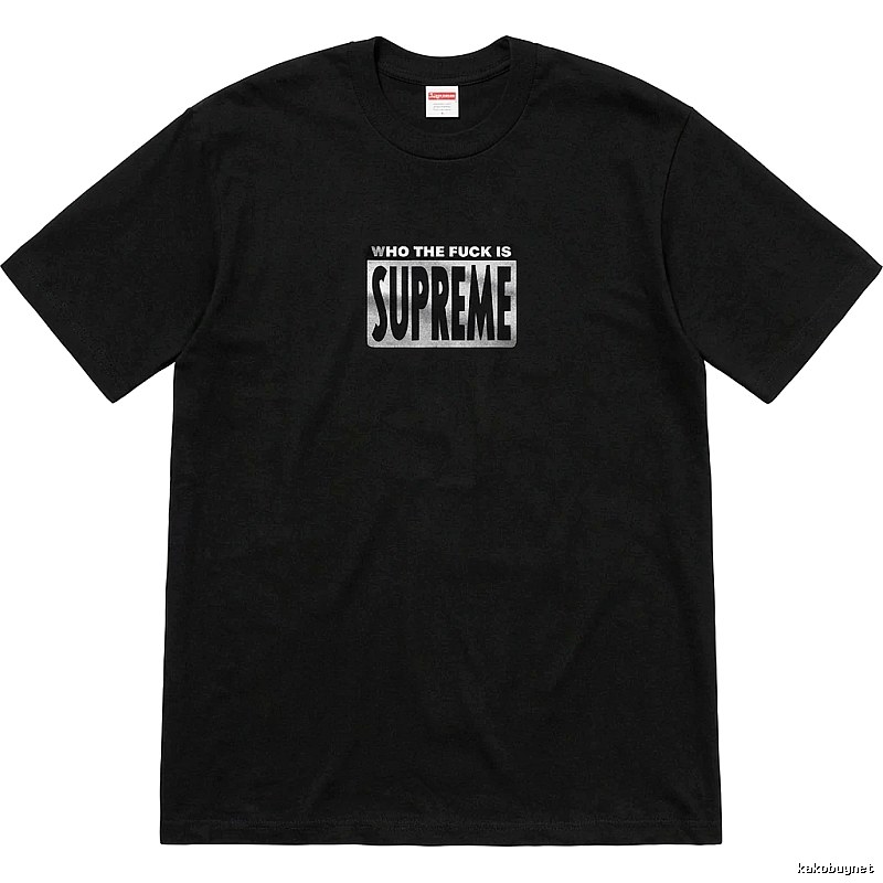 Supreme trendy and cool black short-sleeved shirt