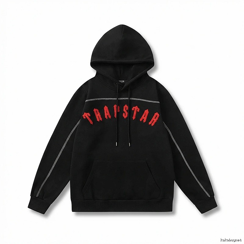 Trapstar Letter Trendy Cool Black Sweatshirt