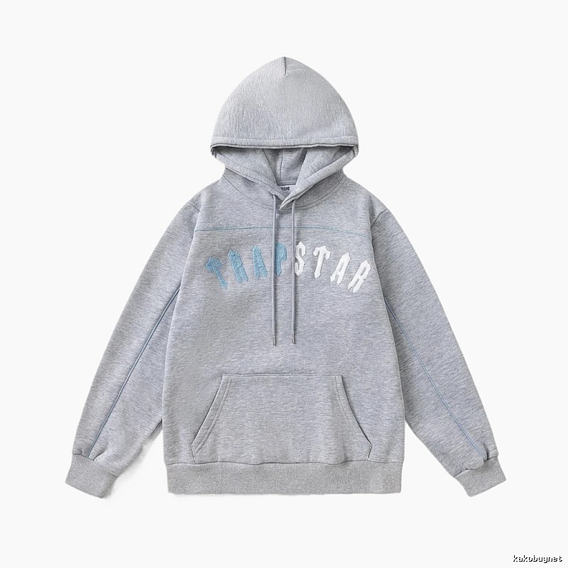 Trapstar Letter Trendy Cool Gray Sweatshirt
