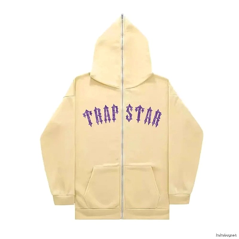 Trapstar Statement Graphic zip hoodie Black Zip Pink for Easy Pairing