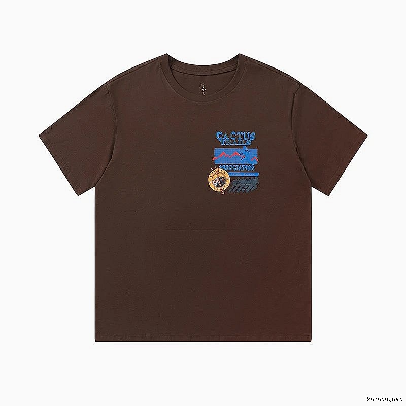 Travis Scott Compact Graphic T-shirt Brown Travis Scott for Sport-Inspired Styling