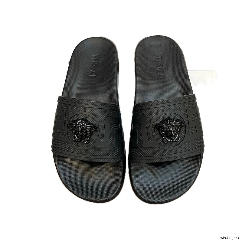 Versace Medusa Luxury Style Black Slides