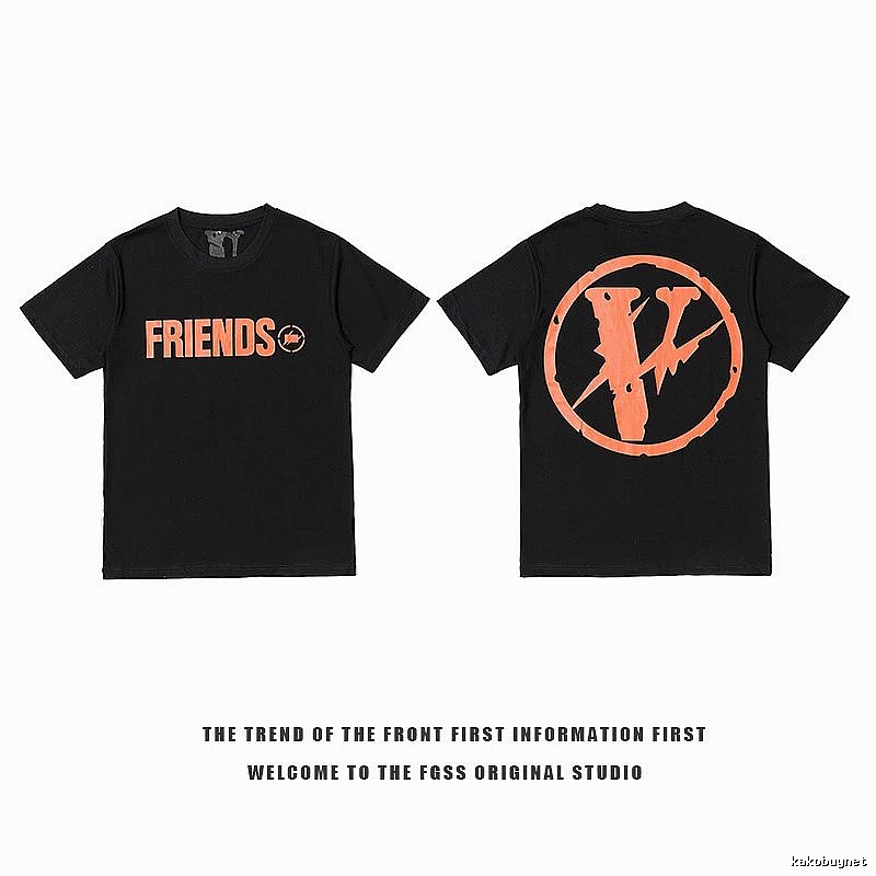 Vlone Monogram Logo T-shirt Black Purple Vlone for Layered Styling